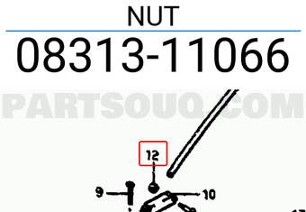 Suzuki 0831311066 NUT