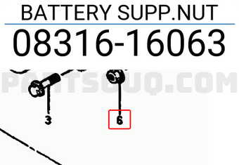 Suzuki 0831616063 BATTERY SUPP.NUT