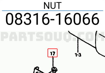 Suzuki 0831616066 NUT