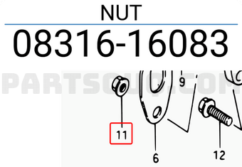 Suzuki 0831616083 NUT