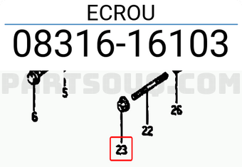 Suzuki 0831616103 ECROU