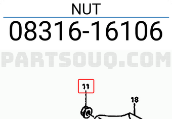 Suzuki 0831616106 NUT