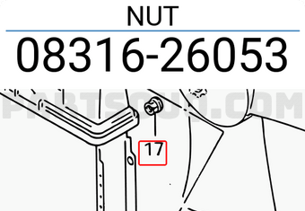 Suzuki 0831626053 NUT