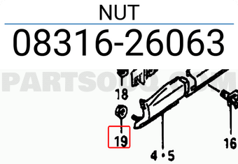 Suzuki 0831626063 NUT