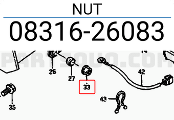 Suzuki 0831626083 NUT