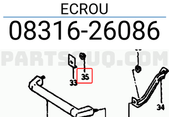 Suzuki 0831626086 ECROU