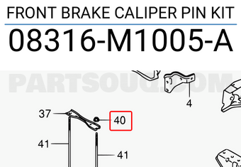 Suzuki 08316M1005A FRONT BRAKE CALIPER PIN KIT