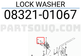 Suzuki 0832101067 LOCK WASHER