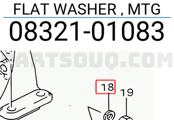 Suzuki 0832101083 FLAT WASHER , MTG