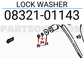 Suzuki 0832101143 LOCK WASHER
