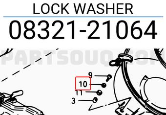 Suzuki 0832121064 LOCK WASHER