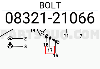 Suzuki 0832121066 BOLT