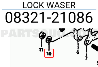Suzuki 0832121086 LOCK WASER