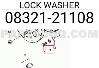 Suzuki 0832121108 LOCK WASHER
