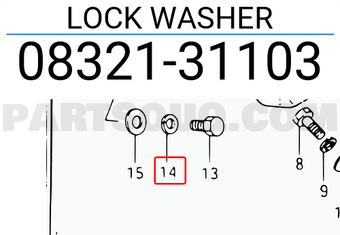 Suzuki 0832131103 LOCK WASHER