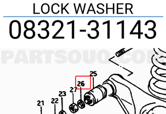 Suzuki 0832131143 LOCK WASHER