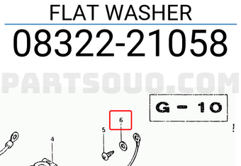 Suzuki 0832221058 FLAT WASHER