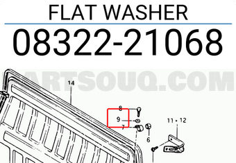 Suzuki 0832221068 FLAT WASHER