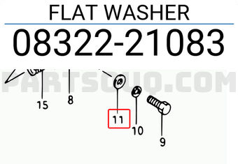 Suzuki 0832221083 FLAT WASHER
