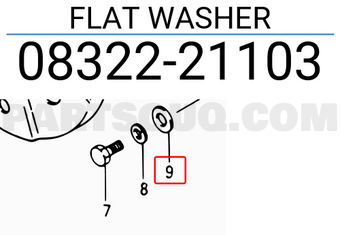 Suzuki 0832221103 FLAT WASHER