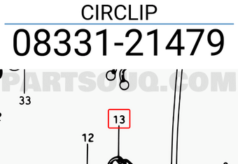 Suzuki 0833121479 CIRCLIP