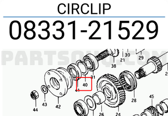 Suzuki 0833121529 CIRCLIP