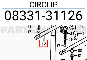 Suzuki 0833131126 CIRCLIP