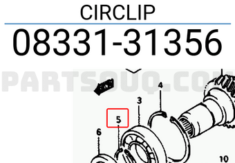 Suzuki 0833131356 CIRCLIP