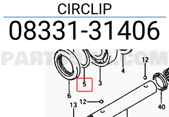 Suzuki 0833131406 CIRCLIP