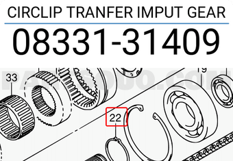 Suzuki 0833131409 CIRCLIP TRANFER IMPUT GEAR