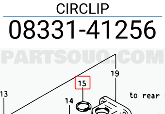 Suzuki 0833141256 CIRCLIP