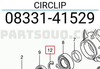 Suzuki 0833141529 CIRCLIP