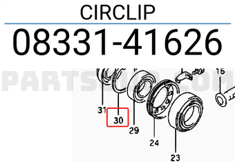 Suzuki 0833141626 CIRCLIP