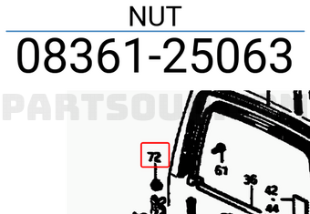 Suzuki 0836125063 NUT