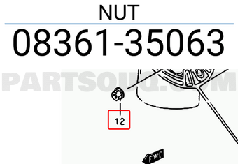 Suzuki 0836135063 NUT