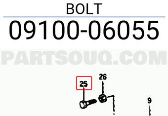 Suzuki 0910006055 BOLT