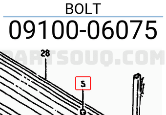 Suzuki 0910006075 BOLT