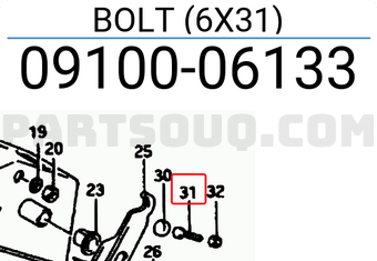 Suzuki 0910006133 BOLT (6X31)