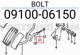 Suzuki 0910006150 BOLT