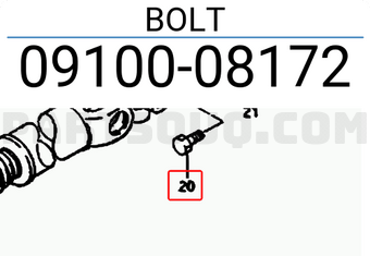 Suzuki 0910008172 BOLT