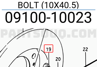 Suzuki 0910010023 BOLT (10X40.5)