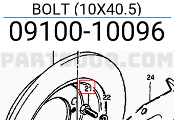 Suzuki 0910010096 BOLT (10X40.5)