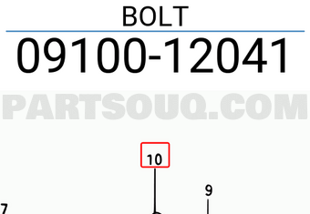 Suzuki 0910012041 BOLT