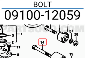 Suzuki 0910012059 BOLT