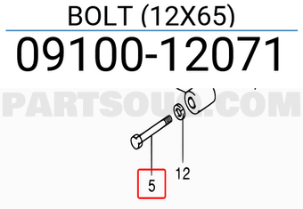 Suzuki 0910012071 BOLT (12X65)