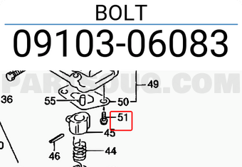 Suzuki 0910306083 BOLT