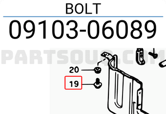 Suzuki 0910306089 BOLT