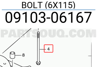 Suzuki 0910306167 BOLT (6X115)