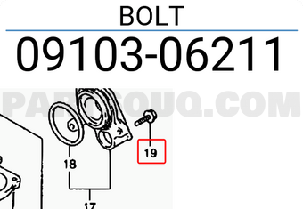Suzuki 0910306211 BOLT