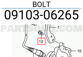 Suzuki 0910306265 BOLT